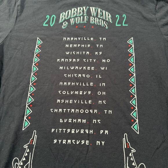 Bobby Weir & Wolf Bros 2022 Concert Tee Shirt Size Large Short Sleeve Cotton - Picture 9 of 9